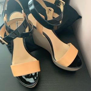 Armani wedge platform sandals